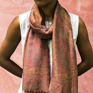 Coral Modal Jamawar Pashmina